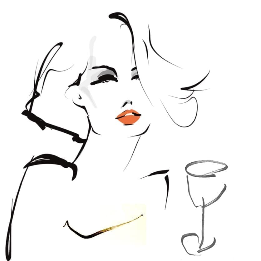 スナックレガート女性イラスト